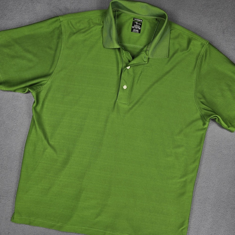 Page & Tuttle Shirt Mens XL Green Cool Swing Performance Polo Golf Athletic‎